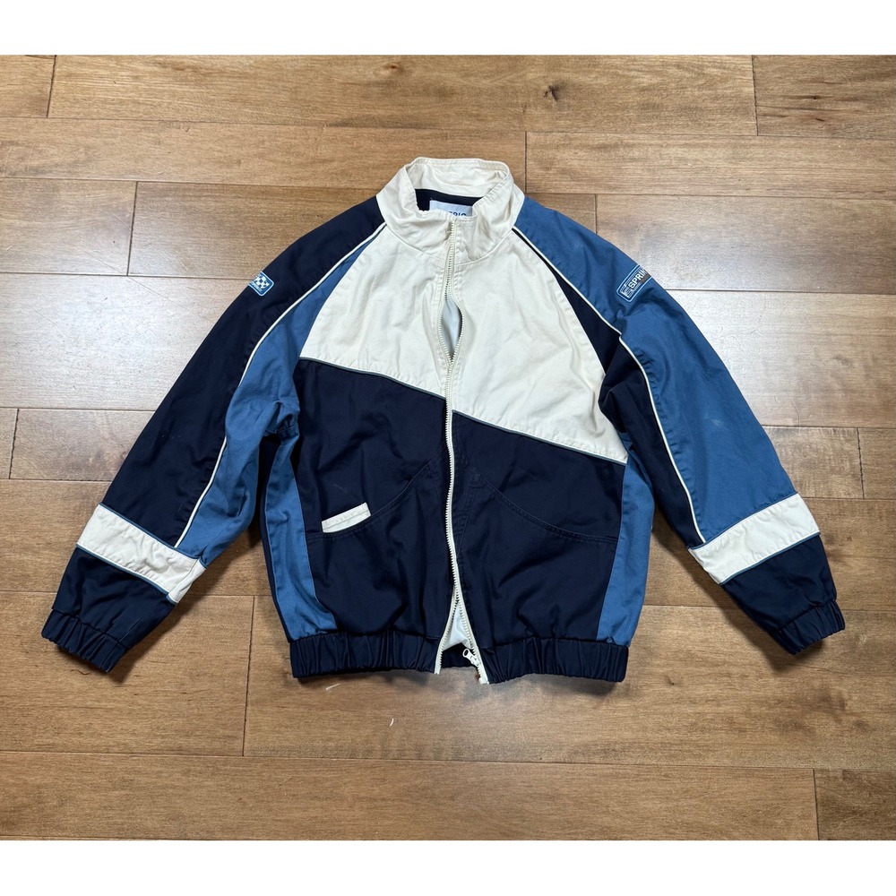 Aelfric Eden Racing Bomber Zip Up Jacket Logo Colorblock Streetwear Mens L
